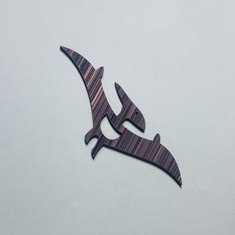 طرح فایل برش چوب برای لیزر برش چوب پتروداکتیل مناسب برای استفاده در دستگاه های cnc چوب و cnc لیزر - laser cut wood pterodactyl cutout pterodactyl shape cdr file