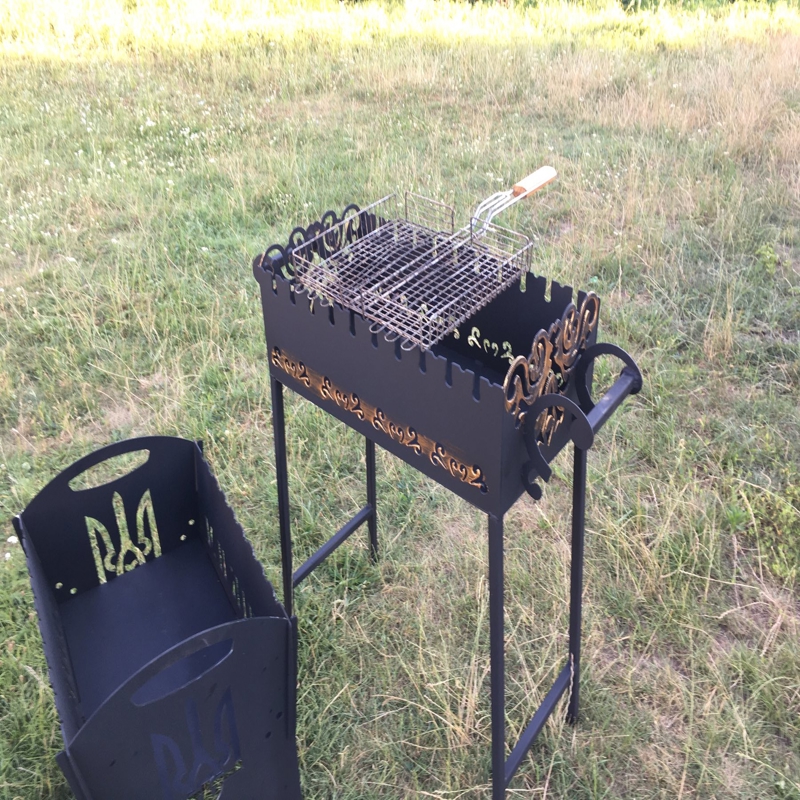 طرح منقل کباب پز فضای باز مناسب برای استفاده در دستگاه های cnc چوب و cnc لیزر - laser cut barbeque grill outdoor bbq grill dxf file