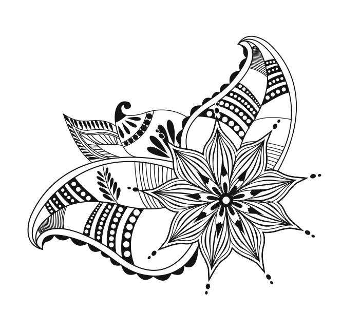 طرح گل‌های انتزاعی و وکتور گل مناسب برای استفاده در دستگاه های cnc چوب و cnc لیزر - abstract flowers doodle flower vector art cdr file