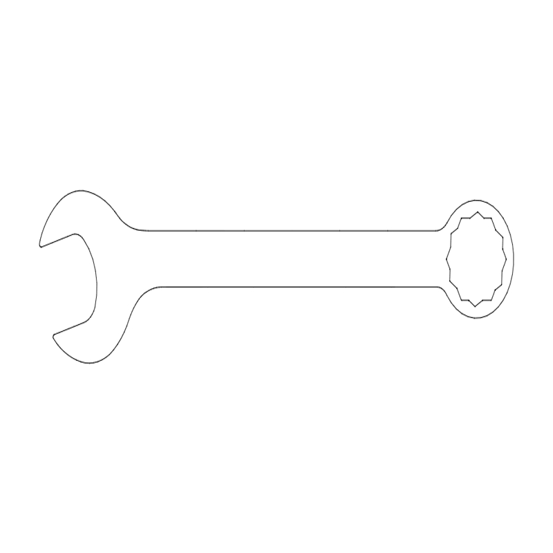 طرح جعبه آچار مناسب برای استفاده در دستگاه های cnc چوب و cnc لیزر - wrench box dxf file