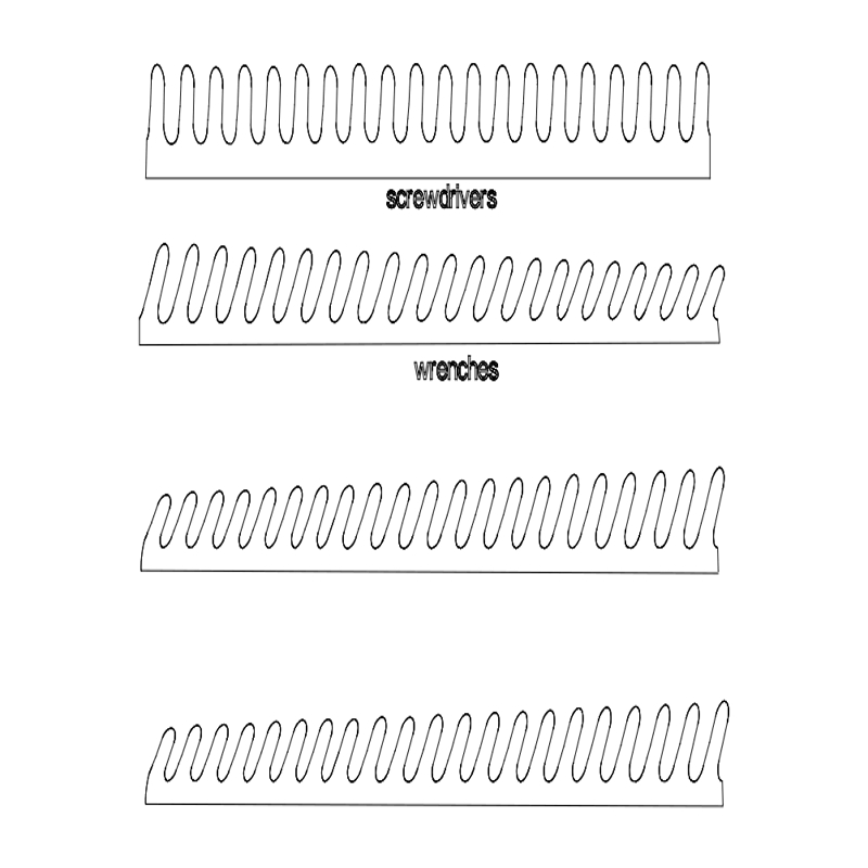طرح جا آچاری مناسب برای استفاده در دستگاه های cnc چوب و cnc لیزر - wrench rack dxf file