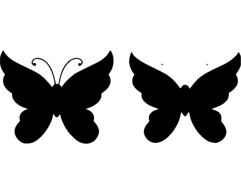 طرح پروانه ۲۷ مناسب برای استفاده در دستگاه های cnc چوب و cnc لیزر - butterfly 27 dxf file