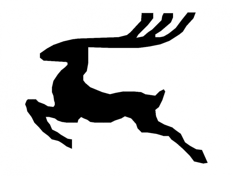طرح گوزن شمالی مناسب برای استفاده در دستگاه های cnc چوب و cnc لیزر - reindeer dxf file