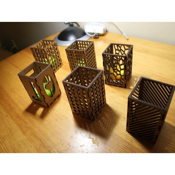 طرح شمع مناسب برای استفاده در دستگاه های cnc چوب و cnc لیزر - candles dxf file