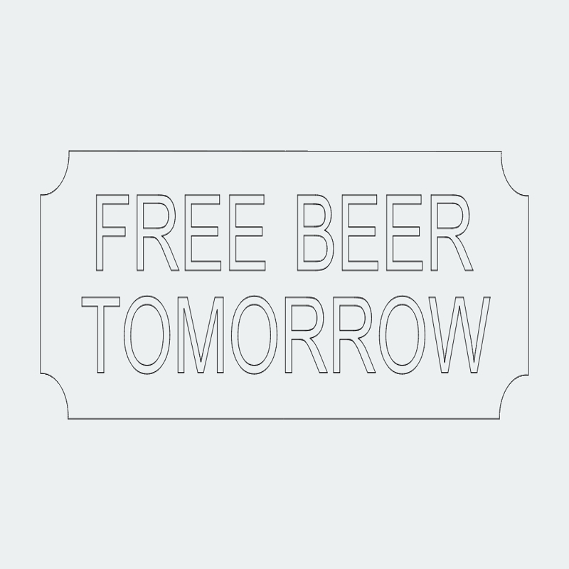 طرح فری بیر مناسب برای استفاده در دستگاه های cnc چوب و cnc لیزر - freebeer dxf file