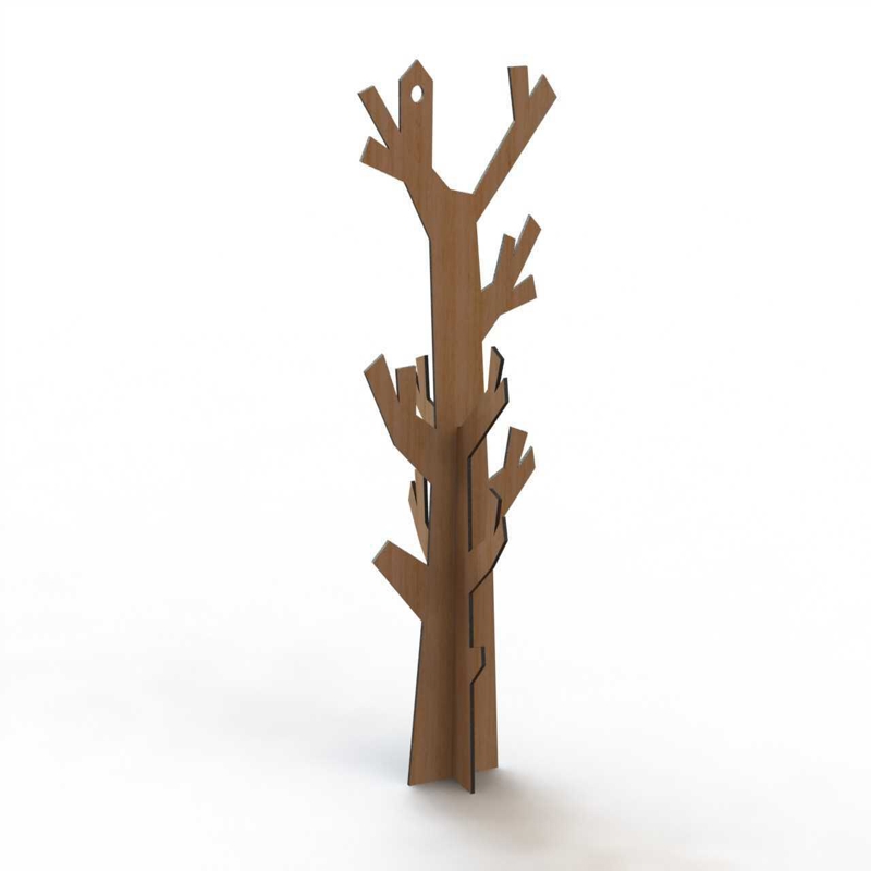 طرح جا رختی مناسب برای استفاده در دستگاه های cnc چوب و cnc لیزر - coat hanger stand cdr file