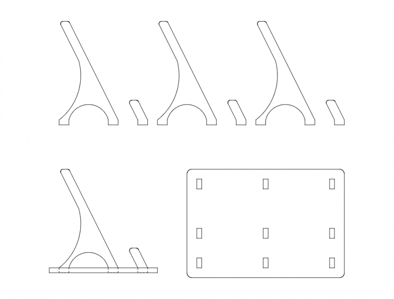 طرح جا کارتی ویزیت مناسب برای استفاده در دستگاه های cnc چوب و cnc لیزر - business card holder dxf file