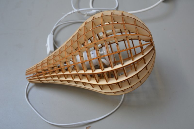 طرح لامپ اشکی مناسب برای استفاده در دستگاه های cnc چوب و cnc لیزر - laser cut teardrop lamp