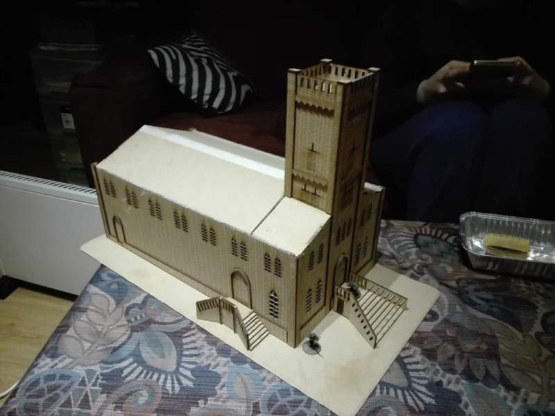 طرح کلیسا ۲۸ میلی‌متری مناسب برای استفاده در دستگاه های cnc چوب و cnc لیزر - laser cut church 28mm svg file
