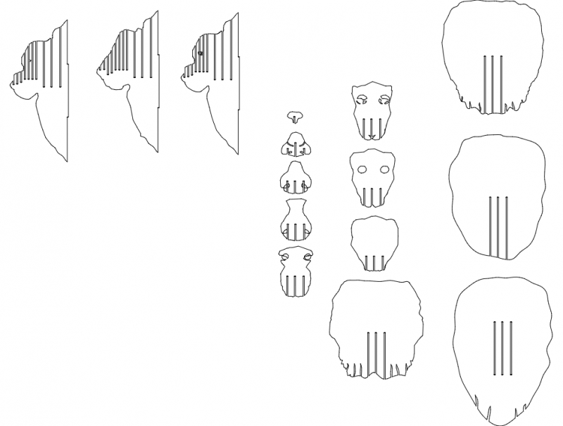 طرح سر شیر با قطر ۶ میلی‌متر مناسب برای استفاده در دستگاه های cnc چوب و cnc لیزر - lion head 6 mm dxf file