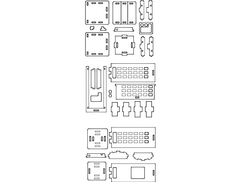 طرح پازل سه بعدی cabia telefonica مناسب برای استفاده در دستگاه های cnc چوب و cnc لیزر - cabia telefonica 3d puzzle dxf file