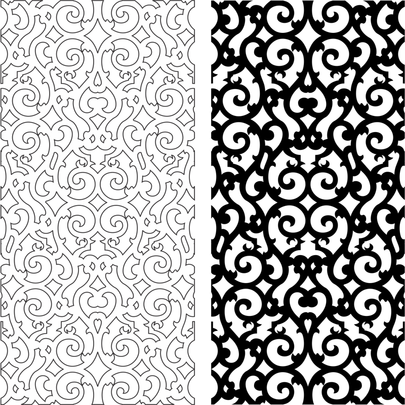 طرح پترن مدرن مناسب برای استفاده در دستگاه های cnc چوب و cnc لیزر - pattern modern cdr file