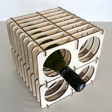 طرح جا نوشابهی از جنس صنوبر مناسب برای استفاده در دستگاه های cnc چوب و cnc لیزر - poplar wine rack cdr file