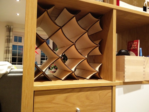 طرح جا نوشابهی برای ikea kallax مناسب برای استفاده در دستگاه های cnc چوب و cnc لیزر - wine rack for ikea kallax dxf file