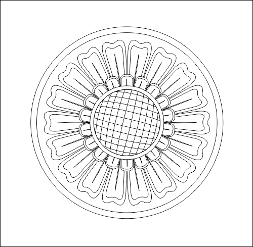 طرح فایل dwg دکوراسیون دایره ای مناسب برای استفاده در دستگاه های cnc چوب و cnc لیزر - circle decoration dwg file