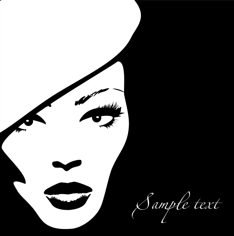 طرح تصویر وکتور چهره زن شماره ۴ مناسب برای استفاده در دستگاه های cnc چوب و cnc لیزر - woman face vector illustration 4 cdr file