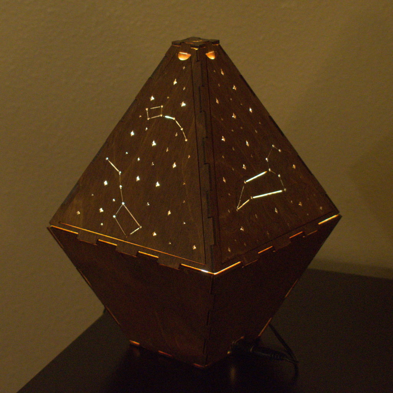 طرح چراغ صورت فلکی مناسب برای استفاده در دستگاه های cnc چوب و cnc لیزر - laser cut constellation lamp cdr file