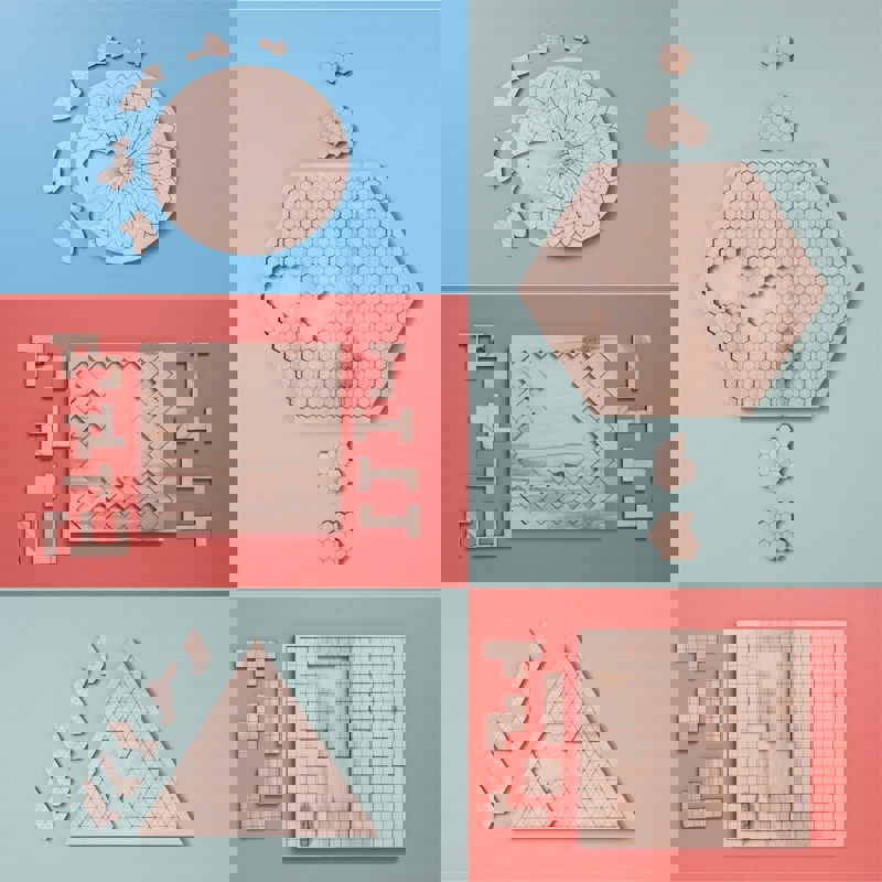 طرح پازل چوبی با ضخامت 6 میلی‌متر مناسب برای استفاده در دستگاه های cnc چوب و cnc لیزر - laser cut wooden puzzles 6mm cdr file