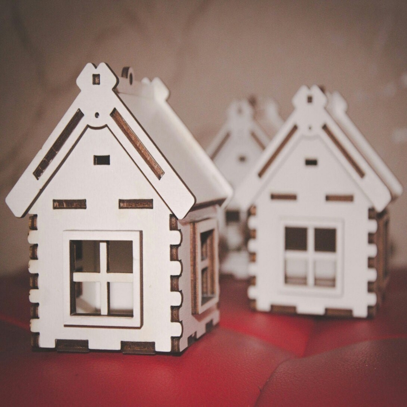 طرح مدل خانه اسباب بازی مینیاتوری مناسب برای استفاده در دستگاه های cnc چوب و cnc لیزر - laser cut miniature toy model house cdr file