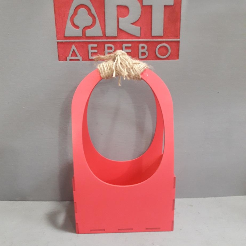 طرح سبد گل چوبی مناسب برای استفاده در دستگاه های cnc چوب و cnc لیزر - laser cut wooden flower basket cdr file
