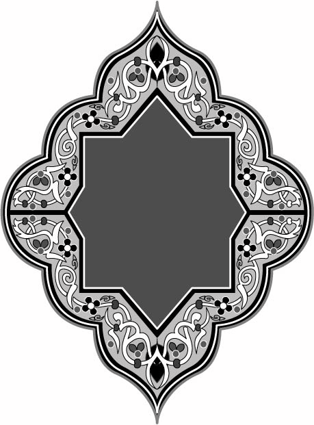 طرح الگوی زینتی به سبک اسلیمی، مناسب برای استفاده در دستگاه های cnc چوب و cnc لیزر - ornamental pattern in arabesque style ai file