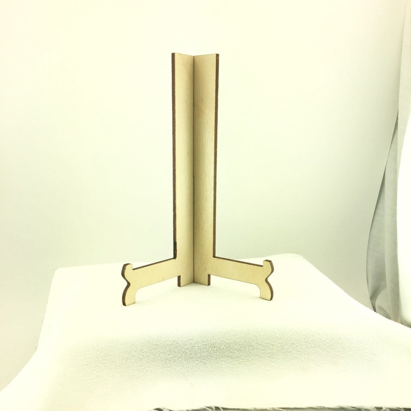 طرح برای پایه پلاک چوبی مناسب برای استفاده در دستگاه های cnc چوب و cnc لیزر - laser cut wooden plaque stand svg file
