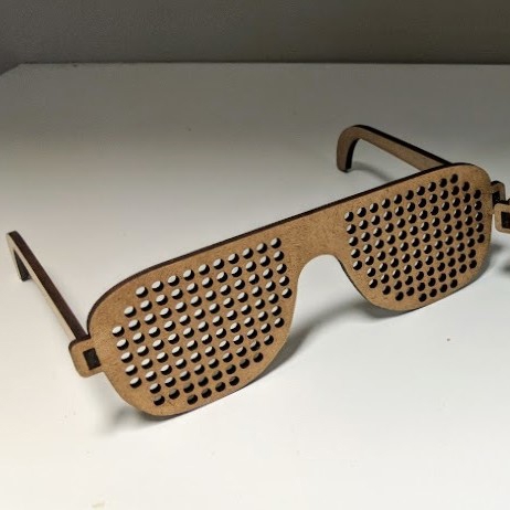 طرح عینک با کرکره مناسب برای استفاده در دستگاه های cnc چوب و cnc لیزر - laser cut shutter shades glasses cdr file