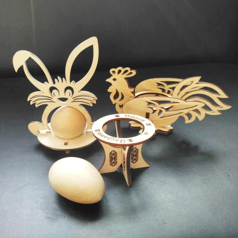 طرح تزئینات عید پاک تخته سه لا مناسب برای استفاده در دستگاه های cnc چوب و cnc لیزر - laser cut easter decorations plywood cdr file