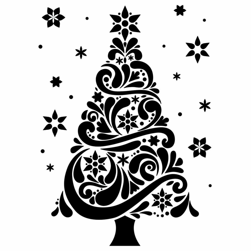 طرح حکاکی لیزری طرح درخت کریسمس مناسب برای استفاده در دستگاه های cnc چوب و cnc لیزر - laser engraving decor christmas tree cdr file