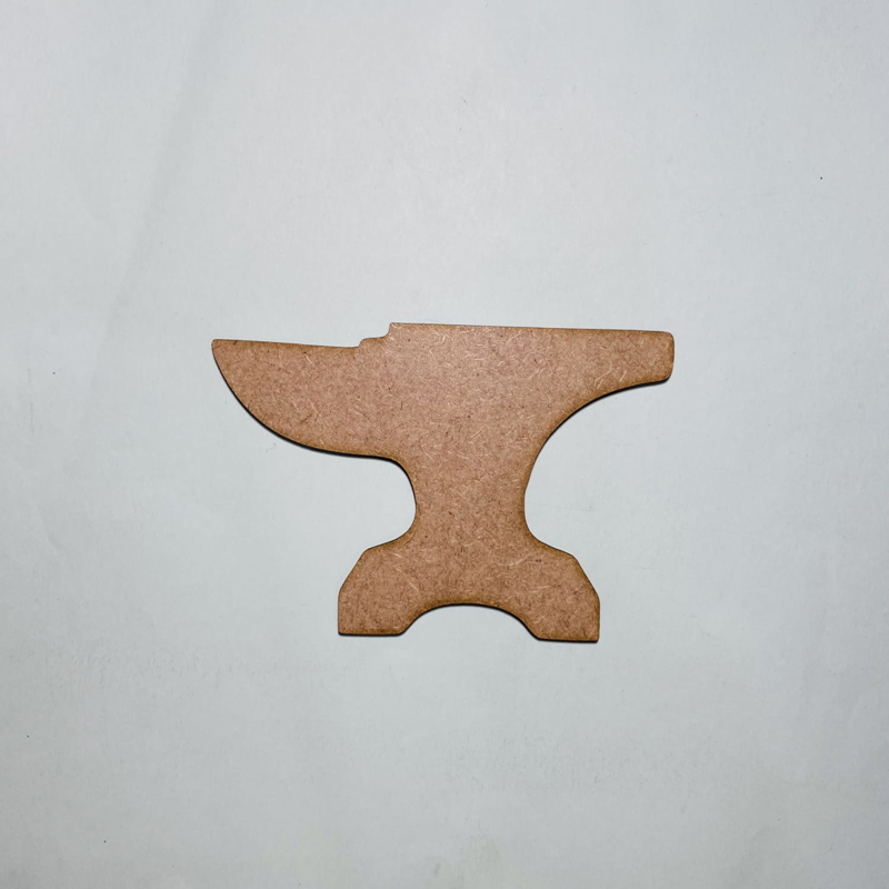 طرح برش چوب با شکل سندان ناتمام برای لیزر مناسب برای استفاده در دستگاه های cnc چوب و cnc لیزر - laser cut unfinished anvil shape wood cutout cdr file