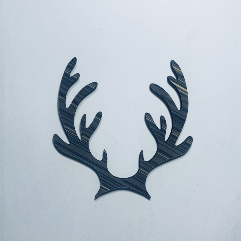 طرح برش شاخ گوزن چوبی برای لیزر برش مناسب برای استفاده در دستگاه های cnc چوب و cnc لیزر - laser cut wooden reindeer antlers cutout wood reindeer antlers shape cdr file