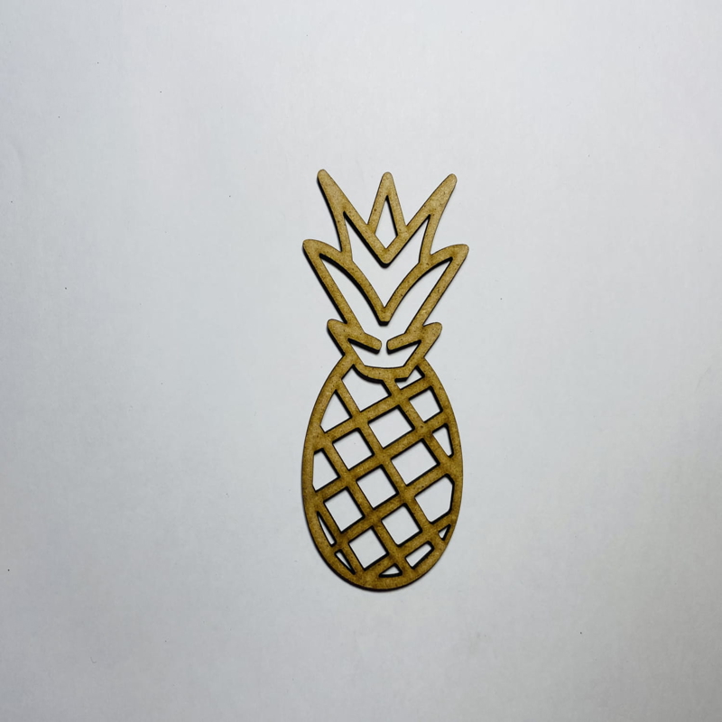 طرح آناناس طرح چوب خام مناسب برای استفاده در دستگاه های cnc چوب و cnc لیزر - laser cut pineapple unfinished wood cutout shape cdr file
