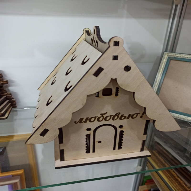 طرح جا شمعی طرح خانه مناسب برای استفاده در دستگاه های cnc چوب و cnc لیزر - laser cut house shaped tealight candle holder cdr file