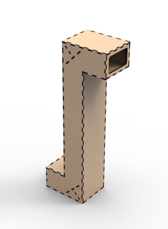 طرح فایل dwg پریسکوپ چوبی مناسب برای استفاده در دستگاه های cnc چوب و cnc لیزر - laser cut wooden periscope dwg file