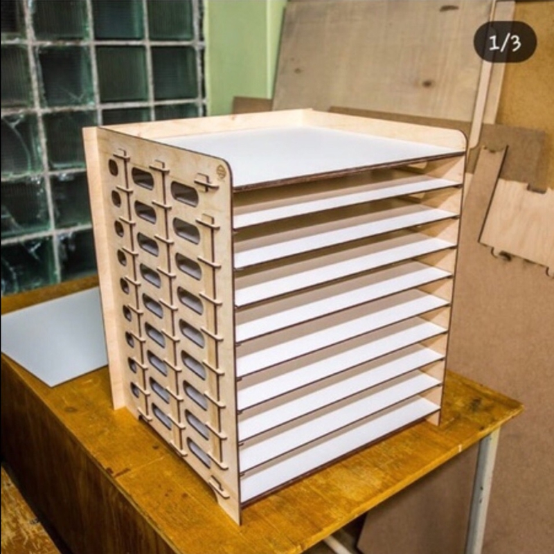 طرح قفسه خشک کن نان زنجبیلی مناسب برای استفاده در دستگاه های cnc چوب و cnc لیزر - laser cut gingerbread drying rack cdr file