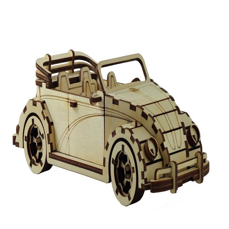طرح فولکس واگن فوسکا کابریولت مناسب برای استفاده در دستگاه های cnc چوب و cnc لیزر - laser cut vw fusca cabriolet cdr file
