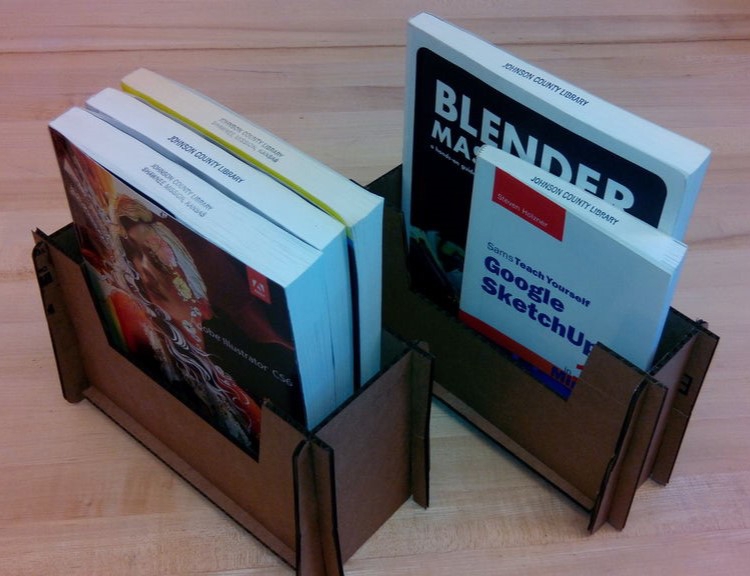 طرح جاکتابی مقوایی مناسب برای استفاده در دستگاه های cnc چوب و cnc لیزر - laser cut cardboard book holders svg file