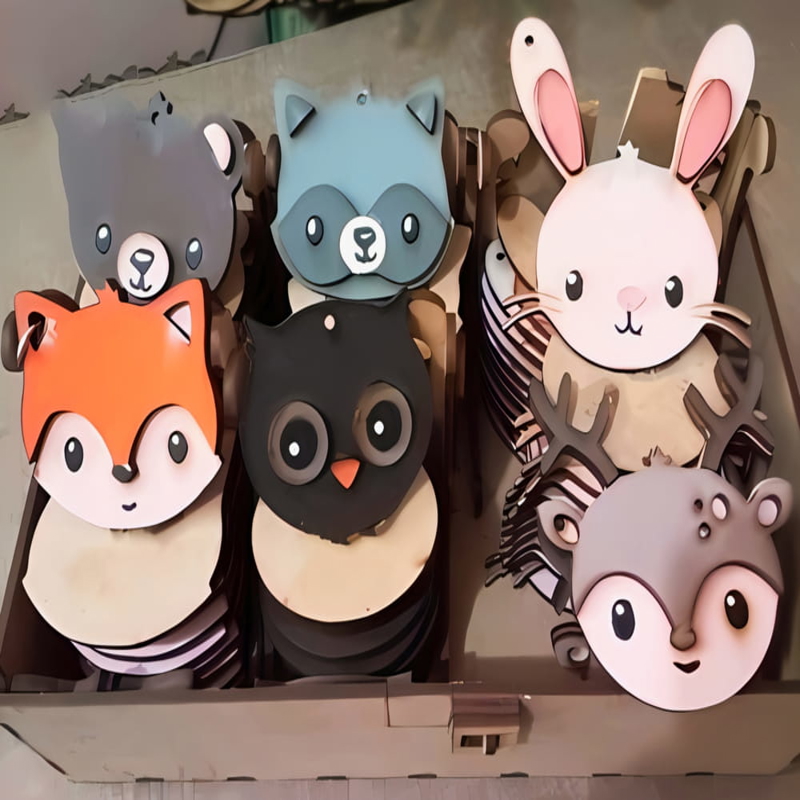 طرح دکور اتاق کودک مناسب برای استفاده در دستگاه های cnc چوب و cnc لیزر - laser cut kids room decor dxf file