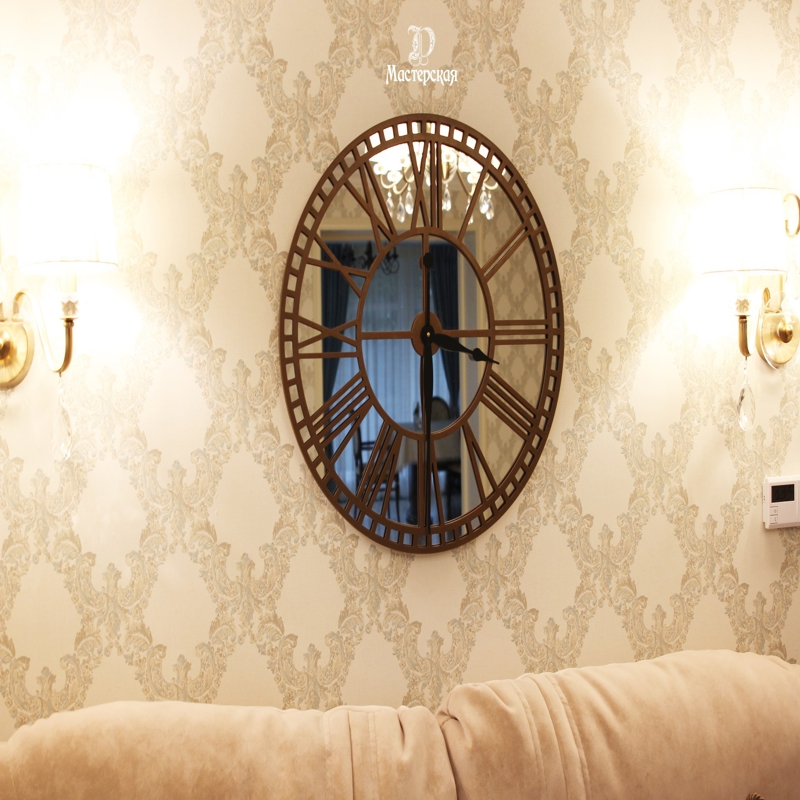 طرح ساعت دیواری بزرگ طرح اعداد رومی مناسب برای استفاده در دستگاه های cnc چوب و cnc لیزر - laser cut roman numbers large wall clock cdr file