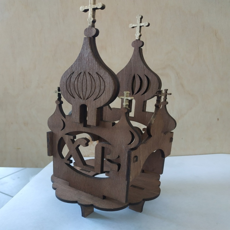 طرح کلیسای جامع مناسب برای استفاده در دستگاه های cnc چوب و cnc لیزر - laser cut cathedral template cdr file
