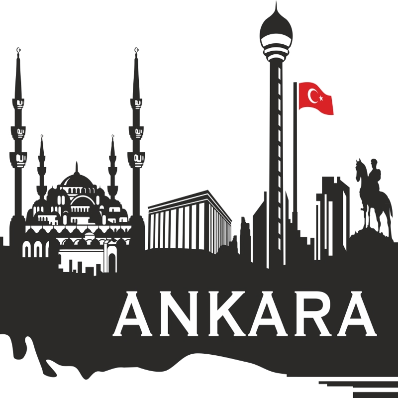 طرح اسکای‌لاین آنکارا مناسب برای استفاده در دستگاه های cnc چوب و cnc لیزر - ankara skyline cdr file