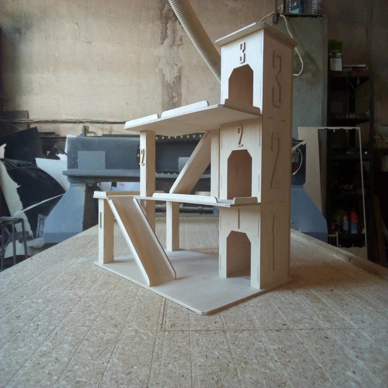 طرح پارکینگ مناسب برای استفاده در دستگاه های cnc چوب و cnc لیزر - laser cut parking garage dxf file