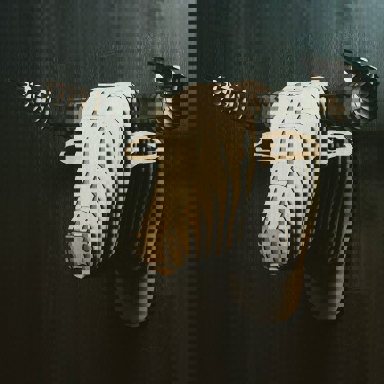 طرح پازل سه بعدی طرح دیوار با طرح سر گاو نر مناسب برای استفاده در دستگاه های cnc چوب و cnc لیزر - bull head 3d puzzle wall decor dxf file