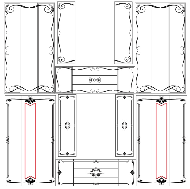 طرح های مناسب برای استفاده در دستگاه های cnc چوب و cnc لیزر - laser cut designs cdr file
