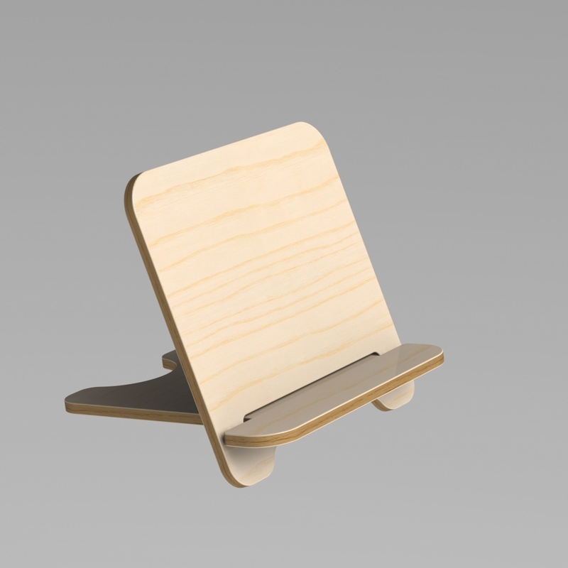 طرح جا کتابی چوبی مناسب برای استفاده در دستگاه های cnc چوب و cnc لیزر - laser cut wooden book stand dxf file