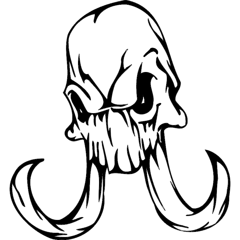 طرح جمجمه شماره 013 مناسب برای استفاده در دستگاه های cnc چوب و cnc لیزر - skull 013 dxf file