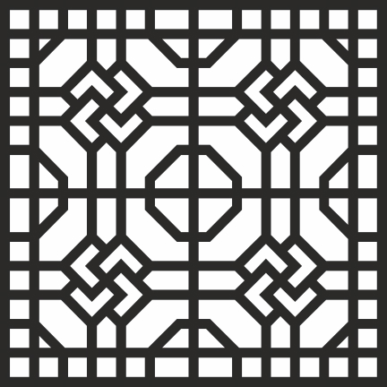 طرح هندسی جلی مناسب برای استفاده در دستگاه های cnc چوب و cnc لیزر - geometric jali design cdr file
