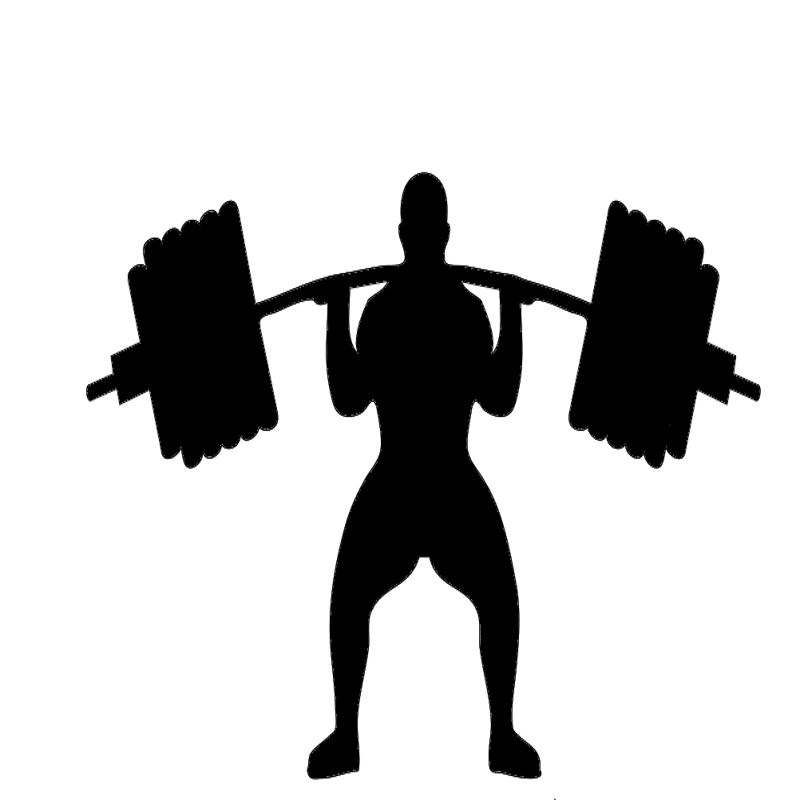 طرح سیلوئت وزنه برداری مناسب برای استفاده در دستگاه های cnc چوب و cnc لیزر - weightlifting silhouette dxf file