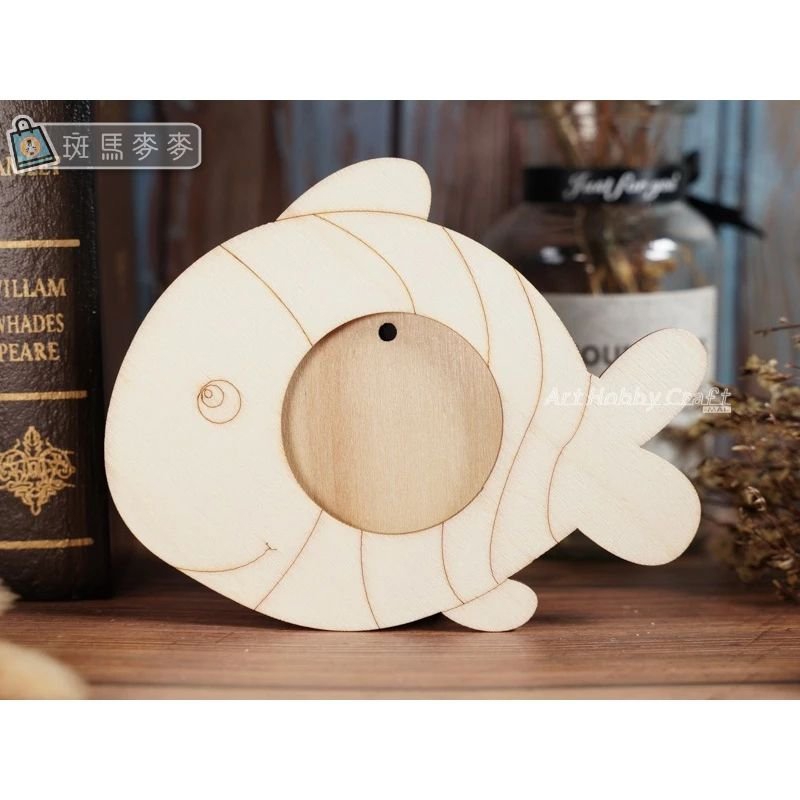 طرح قاب عکس به شکل ماهی مناسب برای استفاده در دستگاه های cnc چوب و cnc لیزر - laser cut fish shape photo frame