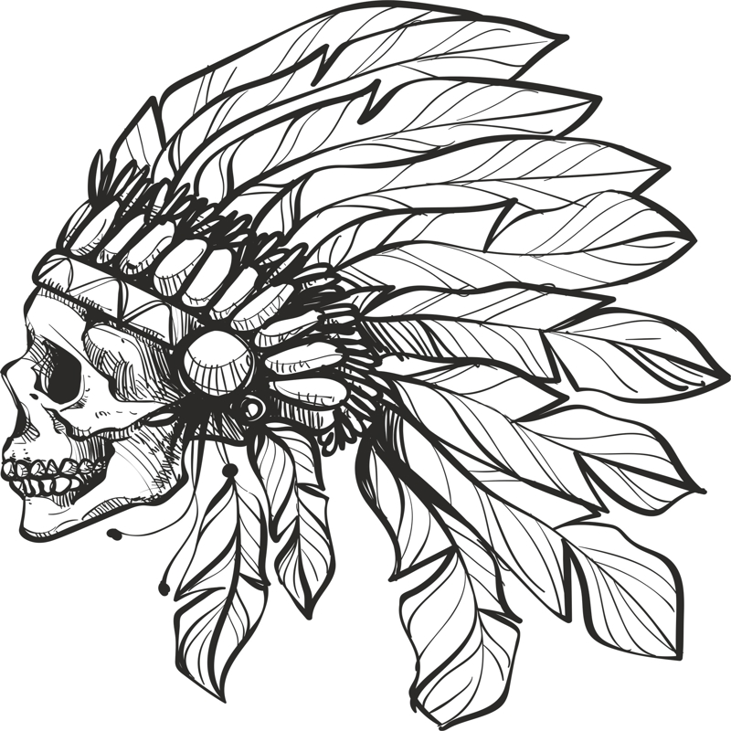 طرح جمجمه طراحی شده با دست مناسب برای استفاده در دستگاه های cnc چوب و cnc لیزر - handdrawn skull cdr file